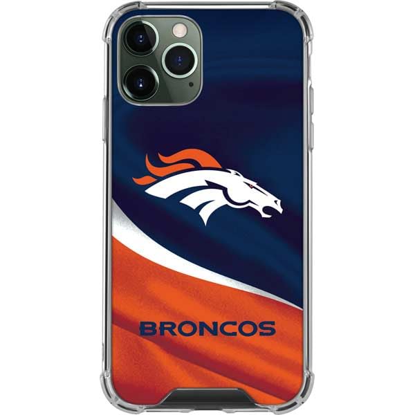 Skinit Clear Phone Case Compatible with iPhone 11 Pro Max - Officially Licensed NFL Denver Broncos Design