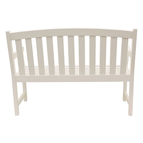 Decor Therapy Marley 2-Seat Outdoor Bench, White #TOP3