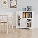Credenza Per Microonde Con Ante - 90x40x82cm, Bianco, MDF, Per Cucina O Soggiorno - Foto 6