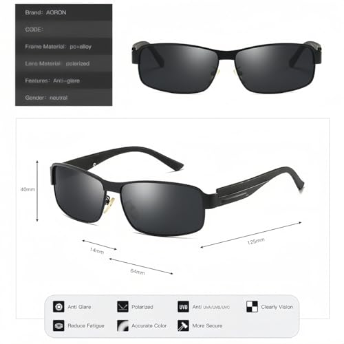 ICARA Full lens Polarized Sunglasses For Men Driving Fishing Sun Glasses Man Metal Vintage Shades Male Goggles UV4003