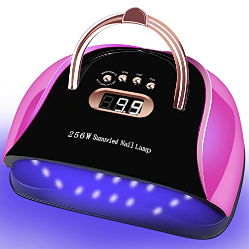 Lampe UV Vernis en Gel 256W à 4 minuteries et séchage rapide par capteur