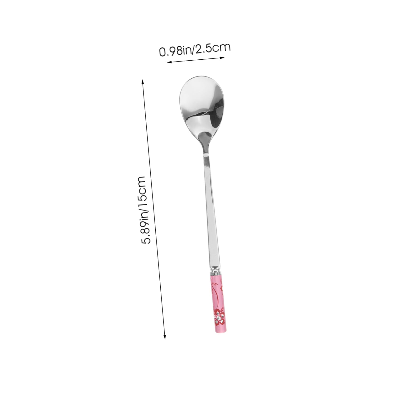 TOYANDONA 3 Series Cuchara De Comedor Portátil Cuchara Para Helado Forma Pequeño Cucharadas Café Exprés Cuchara De Café Cucharas De Agitación De Acero Inoxidable Postres Rosa 5 Piezas X 3