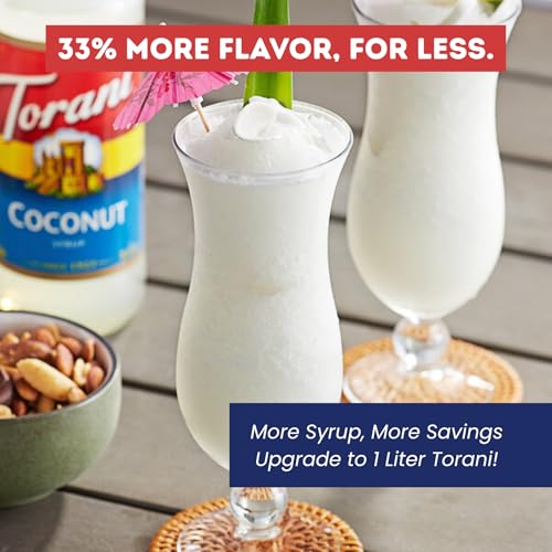 Image of Torani Coconut Syrup 1L with Pump - Coffee, Cocktails & Smoothies