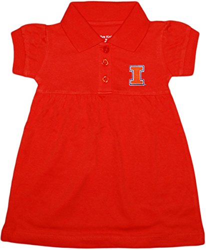 Creative Knitwear University of Illinois Polo Dress/Bloomer Orange