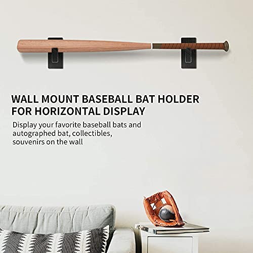Joinsi 1 Pack Baseball Bat Wall Mount Softball Bat Wooden Holder Hanger Rack Brackets For Horizontal Display #TOP4
