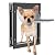 Ownpets Aluminum Dog Door Weatherproof Pet Door with Magnetic Flap Easy to Install,Heavy Duty Doors for Dogs up to 40 lbs, Medium