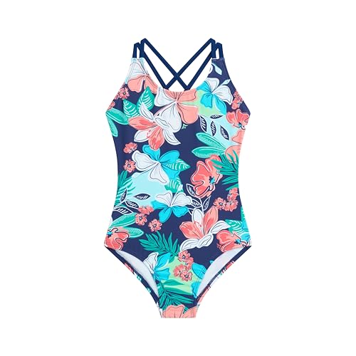 Image of Kanu Surf Girls' Reese UPF 50 Beach Sport Criss-Cross One Piece Swimsuit