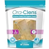 Ora-Clens Oral Hygiene Chews for Large Dogs-Enzymatic Dental Treats for Daily Oral Care, Cleans Teeth and Freshens Breath, Reduces Plaque, Bacteria and Tartar Build Up Without Brushing-30 Chews