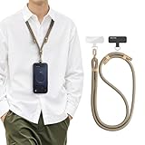 [TORRAS] 【多用途・丈夫さ】2025新開発 スマホ ストラップ ショルダー 首掛け ストラップ 長さ調節可能 タグパッチ 2枚入り ネックストラップ ショルダー スマホ iPhone 16 15 14 13 12 pro max 用 Android xiaomi galaxy 用 全機種対応 斜め掛け 「LoopGo Flex」カッキー色