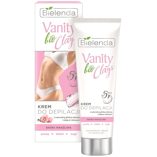 VANITY BIO CLAYS Crème dépilatoire à l'argile rose 100ml