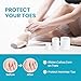 Povihome Toe Sleeves, Toe Protectors, 12 Pack Toe Tube Pads for Hammer Toe,Stubbed Toe,Corns, Calluses Protect (3 Different Sizes, White)
