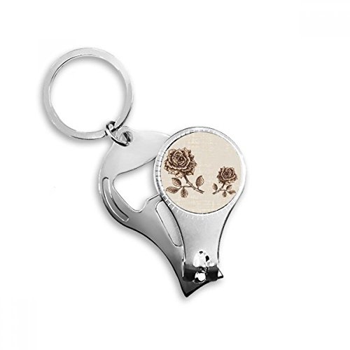 Pince à ongles fleur marron rustique un cadeau utile et original