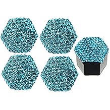 20PCS Wheel Lug Nut Covers,19mm Bling Bling Crystal Wheel Hub Bolt Caps Universal Wheel Nut Cap Hex Protector Car Wheel Nut Caps,Blue Lake
