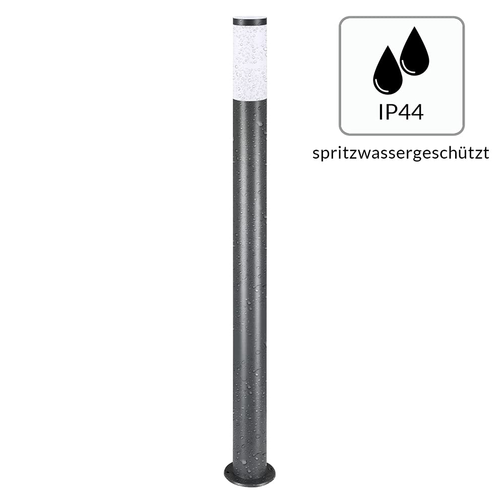 Lampadaire extérieur E27 100 cm Acier inoxydable Anthracite