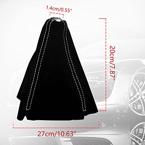 image for POSENG Universal Suede Leather Shift Boot Manual or Auto Gear Shift Co