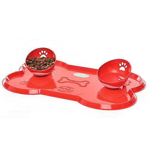 Kit Jg Americano 2 Comedouro Vermelh 1300Vm Truqys Para Cães