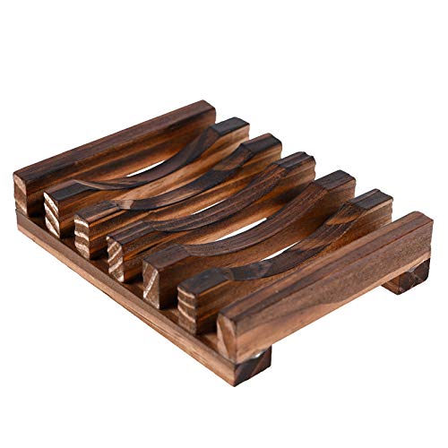 Wooden Soap Dish Holder,3 Pack Natural Wood Soap Dish Shower Soap Tray Accessories Handmade For Bathroom Kitchen Sponges Scrubber #TOP4
