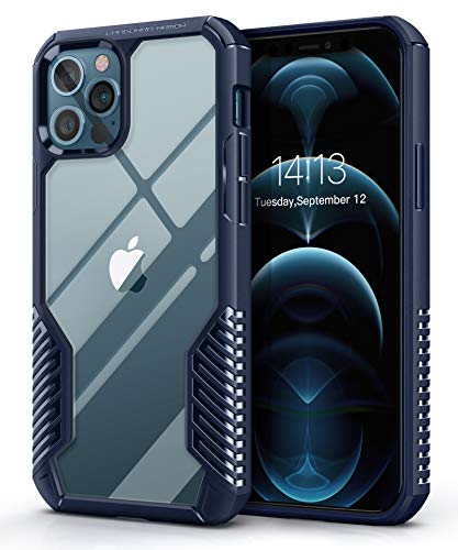 MOBOSI Vanguard Armor Compatible with iPhone 12 Case/iPhone 12 Pro Case, Rugged PC Shock-Absorbing Military Grade Drop Protection Cover Case for iPhone 12/12 Pro 6.1 Inch 2020 (Blue)