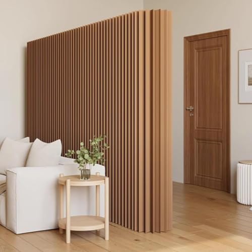 Decorative Room Divider Screen, Folding Freestanding Indoor Paper Room Divider Screen White Brown Various Sizes(Brown,2x2m/6.5x6.5FT)