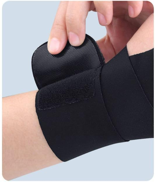 Galvaran Ultra Thin Wrist Brace - Adjustable Compression Support For Tendonitis, Carpal Tunnel, Arthritis (Black)
