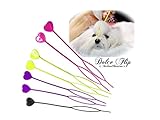 Dolce Flip Pink and Bonus Free Top Knot Bands - Maltese Grooming Tool Pinky Pink - Maltese Ponytail Flip (1 Pair) Top Knot Styling Tool - Maltese Obsession Hair Tool