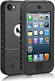 Waterproof Case for iPod Touch 7/6/5 Shockproof & Dustproof Full-Body Protective Cover Heavy Duty for Swimming, Outdoor Sports, Rain, Snow - Compatible with iTouch 5th/6th/7th Generation (Black)