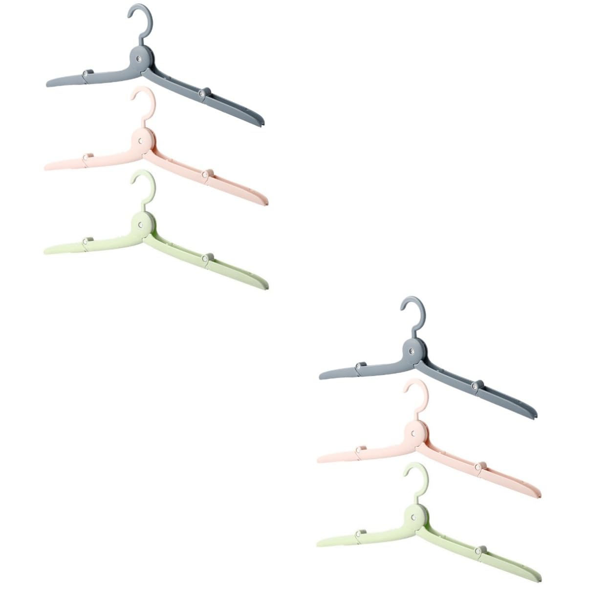 TOPBATHY 2sets Appendini Pieghevoli Creativi e Grucce Regolabili Colori Per Viaggi e Uso Compatti e Pratici