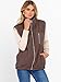 ANRABESS Womens Fuzzy Fleece Vest Oversized Sleeveless Sherpa Jacket Casual Warm Outerwear With Pockets Fall Fashion Clothes Brown Medium
