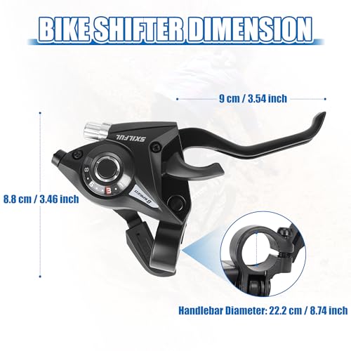image for ZUKKA ST-EF51 3x8 Speed Bike Shifter Lever 24 Speed Shift Lever with G