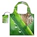 XiangHeFu Gran capacidad reutilizable de los bolsos de compras de los totalizadores del regalo del ultramarinos plegable, caracol en la hierba cubierta de rocío
