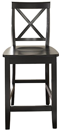 Crosley Furniture X-Back Bar Stool (Set Of 2), 24-Inch, Black #TOP3