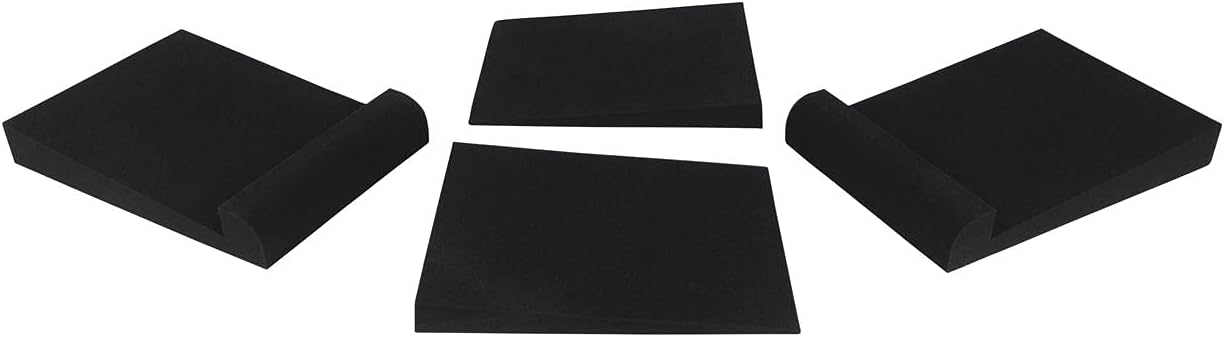 Rockville Pair RRS263M Foam Studio Monitor Isolation Pads 10.5 x 13 in, 3 Angles, Non-Slip Base, Vibration Reduction, Audio Clarity, for Home Studio Recording