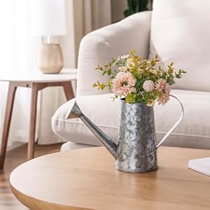 Mygift7inchsmallrusticgalvanizedmetaldecorativevasesinvintagestylewateringcandesignfordriedflowersandartificialplantssetof2handcraftedinindia Urban Country Home Decor Mygift 7 inch small rustic galvanized metal decorative vases in vintage style watering can design for dried flowers and artificial plants set of 2 handcrafted in india urban country home decor