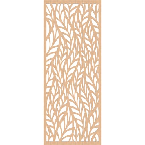 Image of Ortonville Decorative Pierced Fretwork Wood Wall Panels, 33 3 /8 inchW x 84 3 /8 inchH x 3 /8 inchT, Hickory