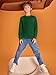 Haloumoning Boys Sweaters Kids Crewneck Long Sleeve Knit Pullover Sweater 5-14 Years Dark Green