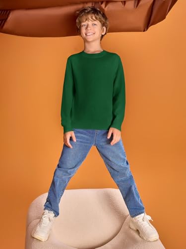 Haloumoning Boys Sweaters Kids Crewneck Long Sleeve Knit Pullover Sweater 5-14 Years4