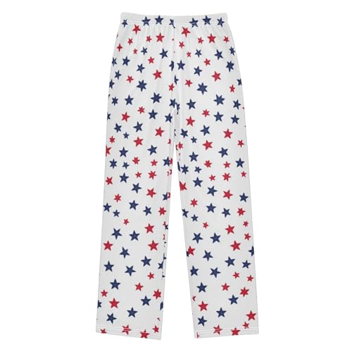 Patriots Stars Boys Long Pants Soft Trousers Elastic Waist Kids Lounge Bottoms with Pockets S-XL