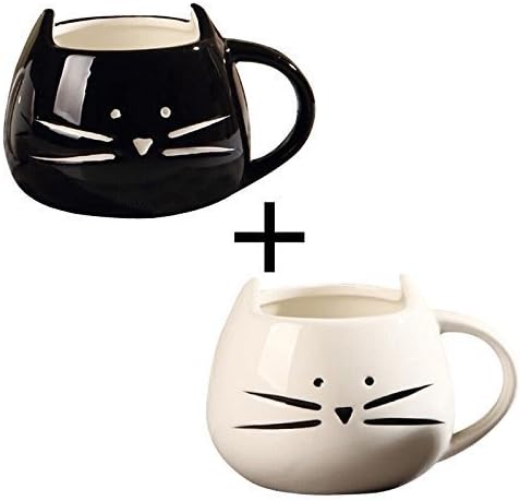 Black & White Cat Coffee Ceramic Mugs By FEGIR