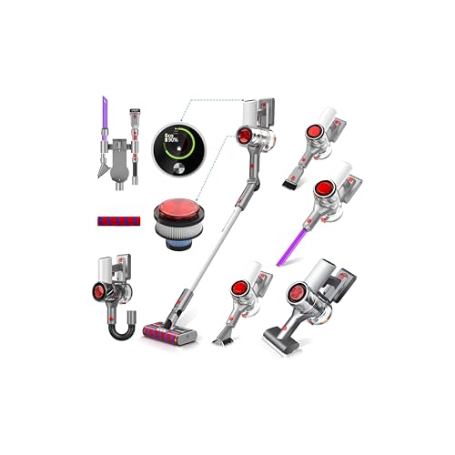 40KPa/450W Aspirapolvere Senza Fili Potente, 60Min Scopa Elettrica Senza Fili Mantiene Casa,...