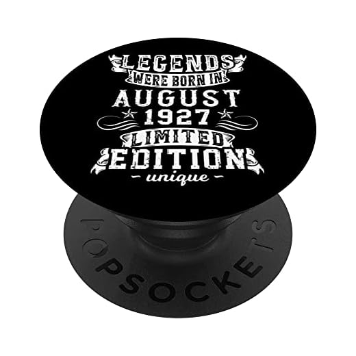 Cumpleaños Agosto 1927 Edición Limitada Regalo Legend PopSockets PopGrip Intercambiable