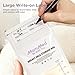 MomMed Breast Milk Storage Bags with Color-Changing Temperature Indicator - 6oz Self-Standing No-Leak Freezer Bags, Locking Clamp & Pour Spout, Space-Saving Flat Profile, BPA-Free (50 Count)