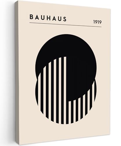 MuchoWow© Cuadros para Salon 60x80 cm Foto con Lienzo Canvas Laminas Cuadro Dormitorio Decoracion Hogar Pared Quadro Bauhaus   Retro   Negro   Blanco   Abstracto