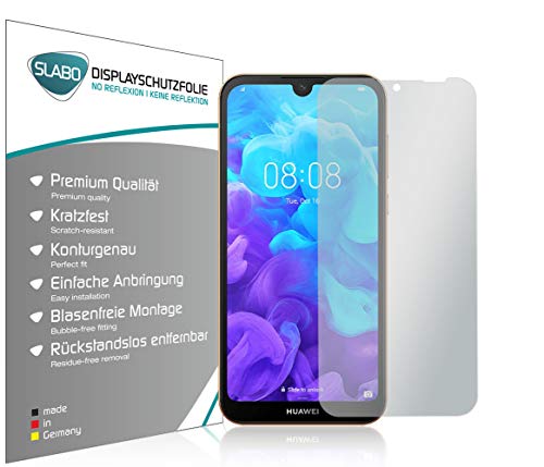 Slabo 4 x Protector de Pantalla Compatible con Honor 8S | Huawei Y5 2019 lámina Protectora No Reflexion | No Reflexiones Mate