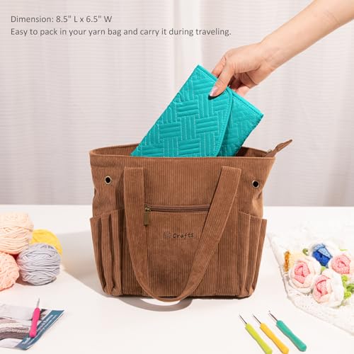 MYBAGZING Crochet Hook Holder Case, Foldable Organizer for Crochet Supplies by MYBAGZING - Used condition - Image 7