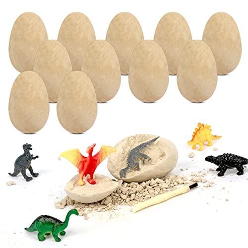 Henniu Brinquedos de ovo de dinossauro Dino Eggs com 12 dinossauros e ferramenta de escavação STEM A