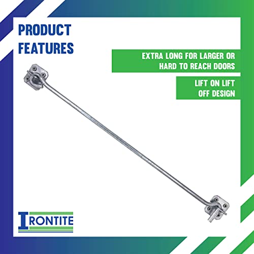 IRONTITE® Extra Long Cabin Hook 450mm (18"), Gate Hook and Eye Latch Lock - Image 4