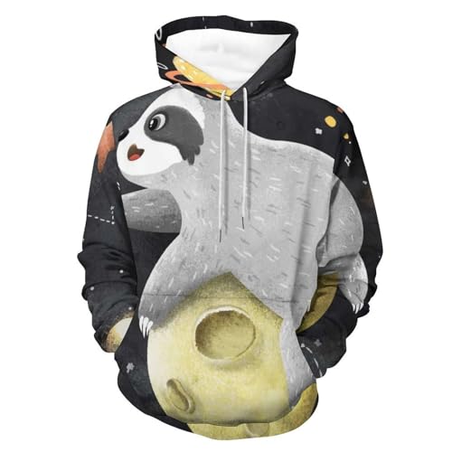 Hoodie Planète des Paresseux pour homme et femme, pull à capuche uni en taille S