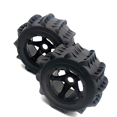 Flmlf Sand Wheel Tire Set (2Pcs) For 1/5 Baja 5B 5T 5Sc 190X90Mm Hub Adapter Hexagon 24Mm Rc Wheels #TOP2