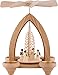 Produktbild 1-stöckige Weihnachtspyramide Engel - Natur - 26 cm - 100% Erzgebirge Pyramide