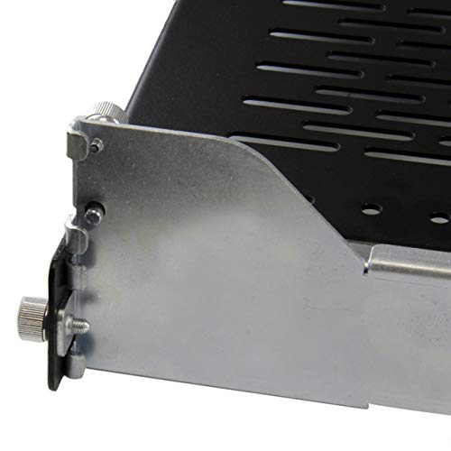 Image of StarTech.com 2U Vented Sliding Rack Shelf with Cable Management Arm and Adjustable Mount UNISLDSHF19M